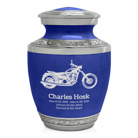 Motorcycle Sharing Urn - Royal Blue