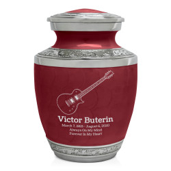 Electric Guitar Sharing Urn - Rose Red