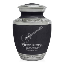 Electric Guitar Sharing Urn - Ebony Black