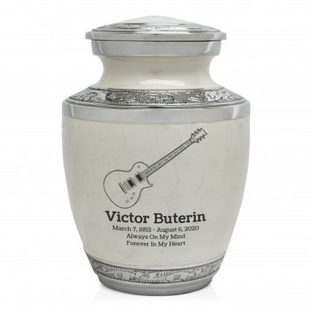 Electric Guitar Sharing Urn - Radiant White
