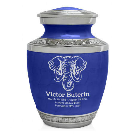 Elephant Sharing Urn - Royal Blue