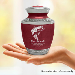 Bass Fishing Sharing Urn - Rose Red
