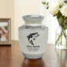 Bass Fishing Sharing Urn - Radiant White