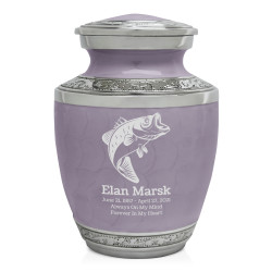 Bass Fishing Sharing Urn - Regal Purple