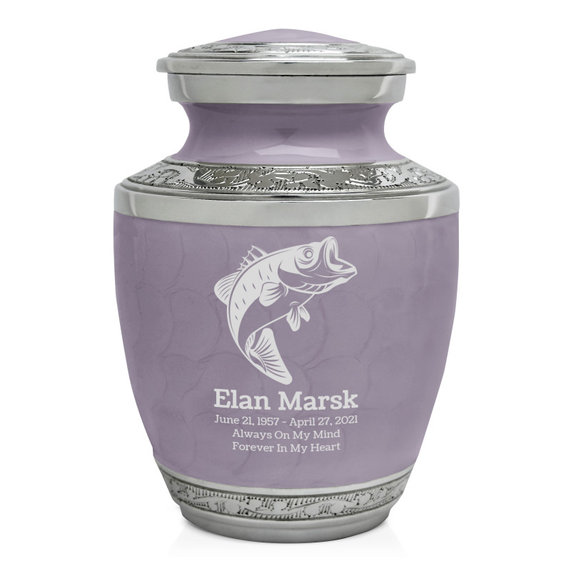 Bass Fishing Sharing Urn - Regal Purple
