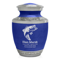 Bass Fishing Sharing Urn - Royal Blue