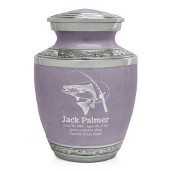 Salmon Fishing Sharing Urn - Regal Purple