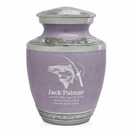 Salmon Fishing Sharing Urn - Regal Purple