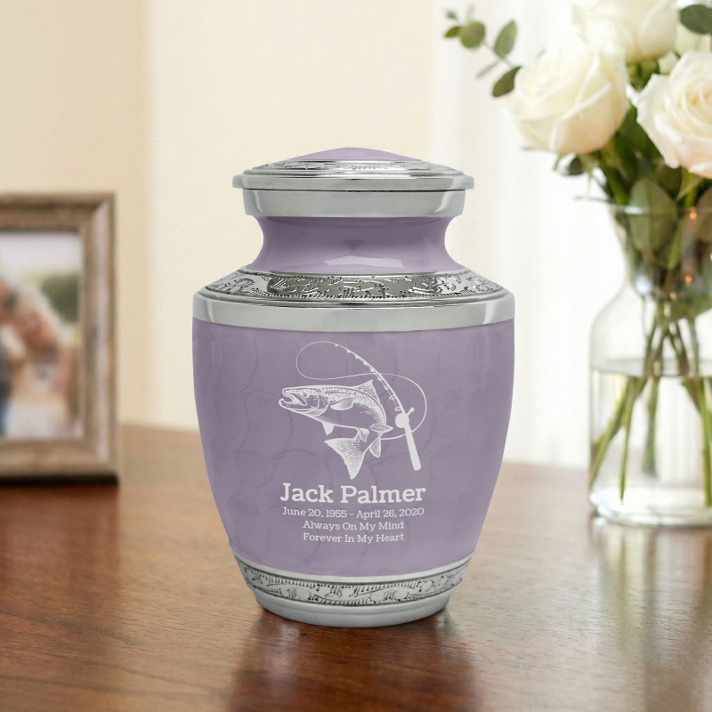 Salmon Fishing Sharing Urn - Regal Purple