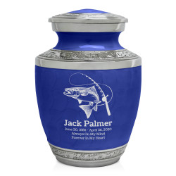 Salmon Fishing Sharing Urn - Royal Blue
