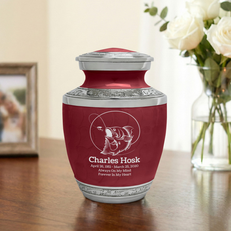 Lure Hit Fishing Sharing Urn - Rose Red