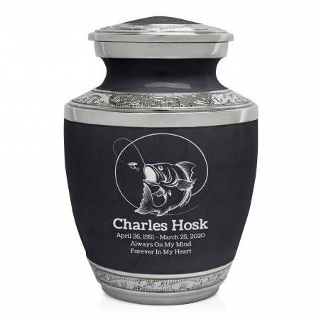 Lure Hit Fishing Sharing Urn - Ebony Black