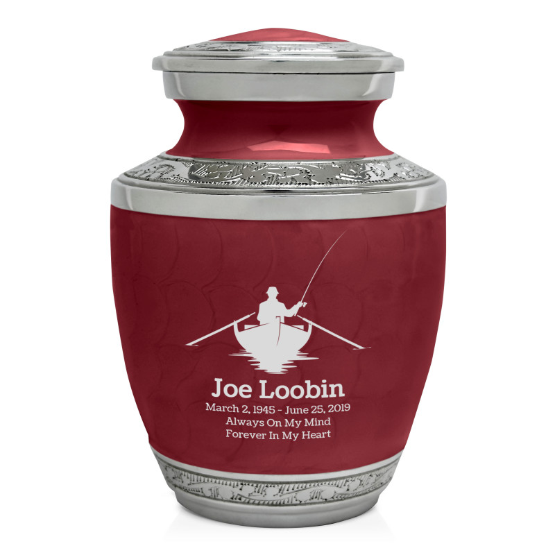 Fishing Boat Sharing Urn - Rose Red