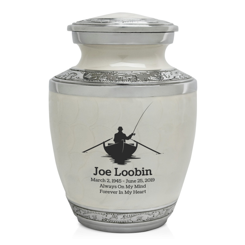 Fishing Boat Sharing Urn - Radiant White