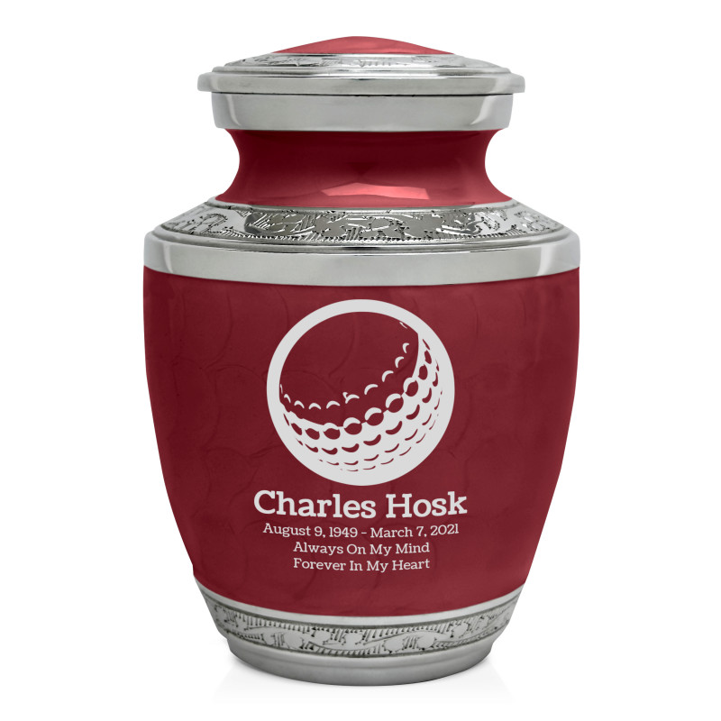 Golf Ball Sharing Urn - Rose Red