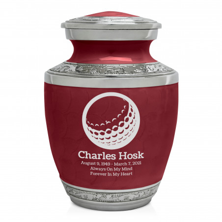 Golf Ball Sharing Urn - Rose Red