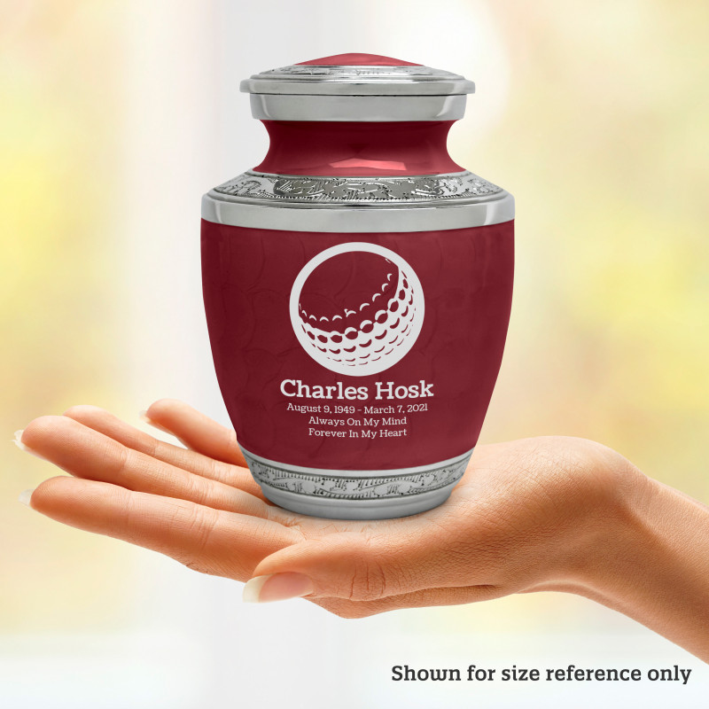 Golf Ball Sharing Urn - Rose Red