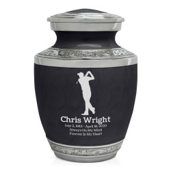 Golfer Sharing Urn - Ebony Black