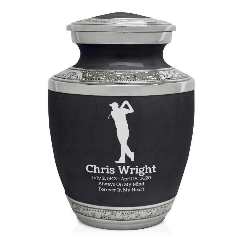 Golfer Sharing Urn - Ebony Black