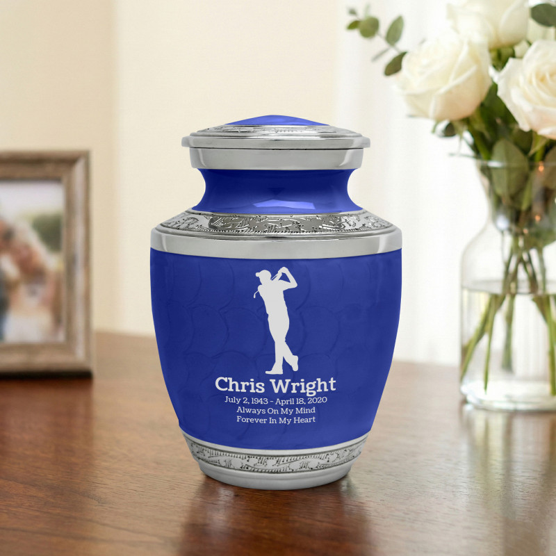 Golfer Sharing Urn - Royal Blue