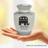 Republican Elephant Sharing Urn - Radiant White