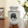 Republican Elephant Sharing Urn - Radiant White
