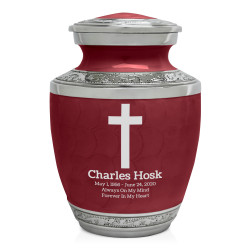 Cross Plain Sharing Urn - Rose Red