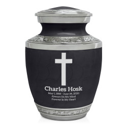 Cross Plain Sharing Urn - Ebony Black