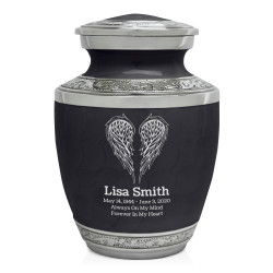 Angel Wings Sharing Urn - Ebony Black
