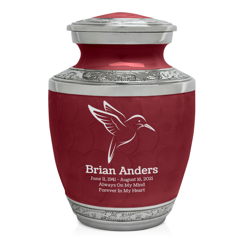 Hummingbird Sharing Urn - Rose Red