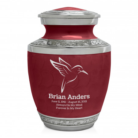 Hummingbird Sharing Urn - Rose Red