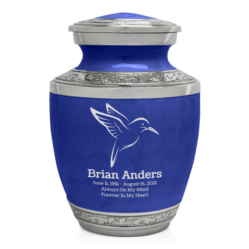 Hummingbird Sharing Urn - Royal Blue