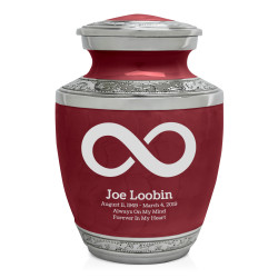 Infinity Symbol Sharing Urn - Rose Red
