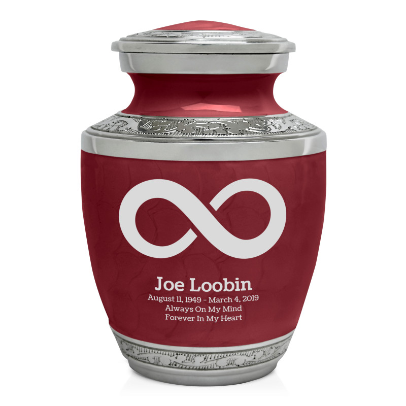 Infinity Symbol Sharing Urn - Rose Red