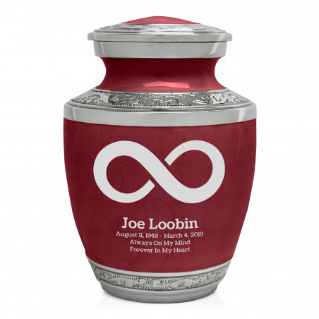 Infinity Symbol Sharing Urn - Rose Red