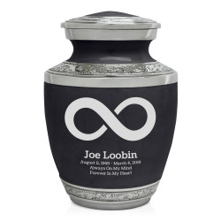 Infinity Symbol Sharing Urn - Ebony Black
