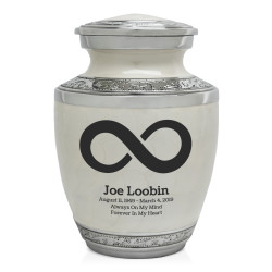 Infinity Symbol Sharing Urn - Radiant White