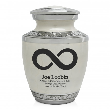 Infinity Symbol Sharing Urn - Radiant White