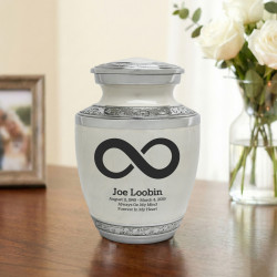 Infinity Symbol Sharing Urn - Radiant White