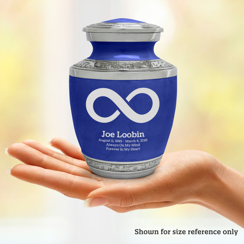 Infinity Symbol Sharing Urn - Royal Blue