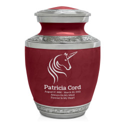 Unicorn Sharing Urn - Rose Red