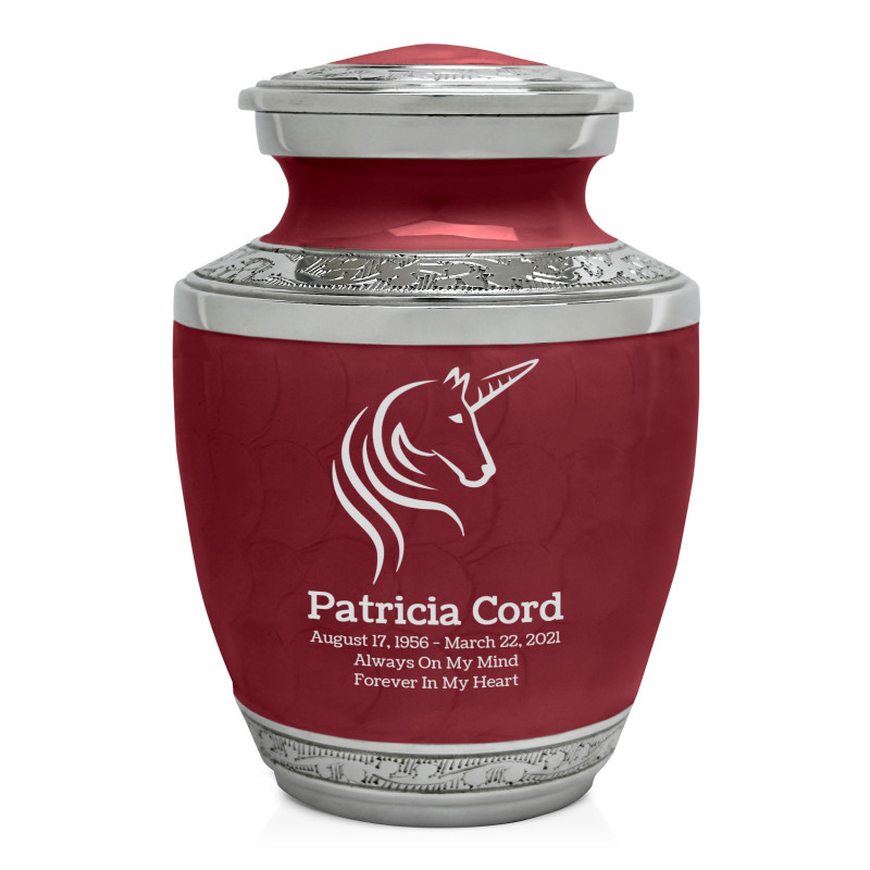 Unicorn Sharing Urn - Rose Red