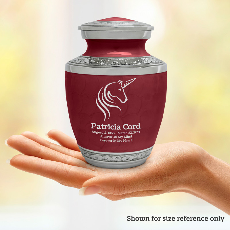 Unicorn Sharing Urn - Rose Red