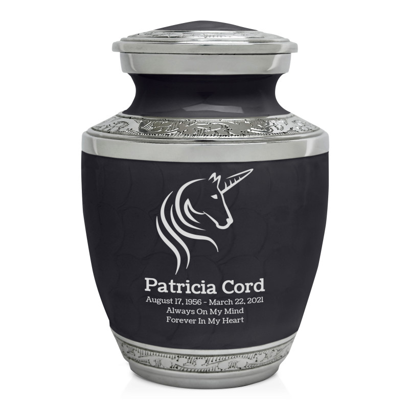 Unicorn Sharing Urn - Ebony Black