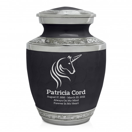 Unicorn Sharing Urn - Ebony Black