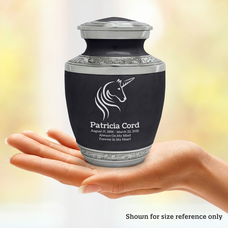 Unicorn Sharing Urn - Ebony Black