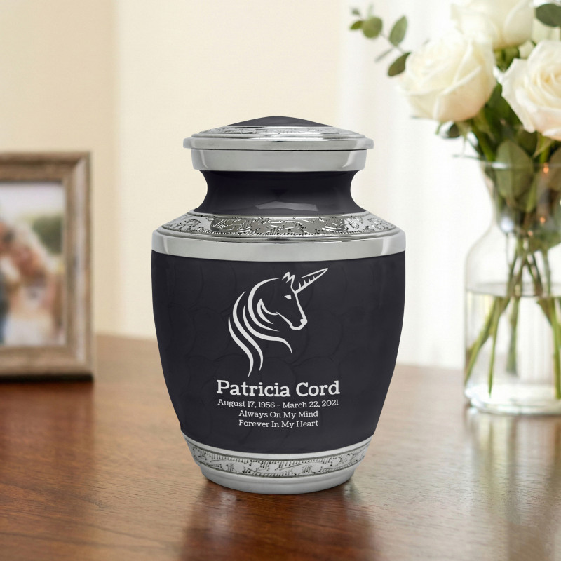 Unicorn Sharing Urn - Ebony Black