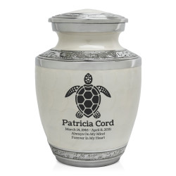 Sea Turtle Sharing Urn - Radiant White