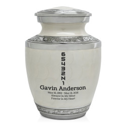 Motorcycle Gears Sharing Urn - Radiant White