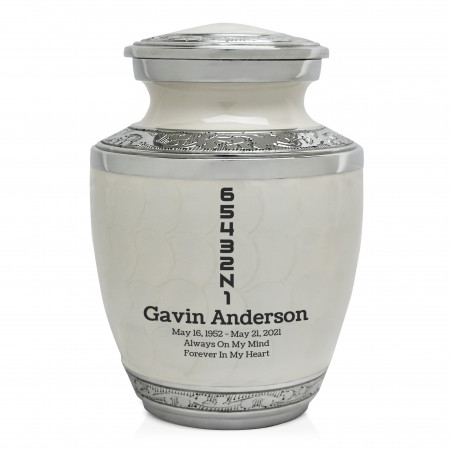 Motorcycle Gears Sharing Urn - Radiant White